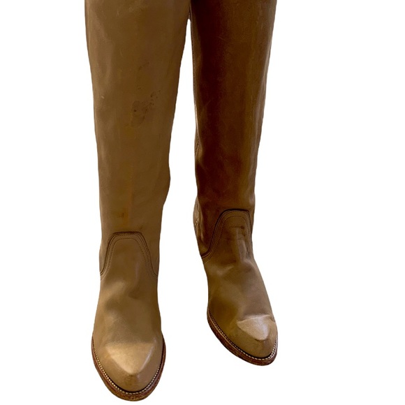 Frye | Shoes | Frye Tan Chunky Heel 
